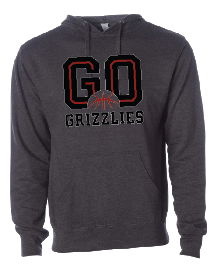 Go Grizzlies on Grey Hoodie
