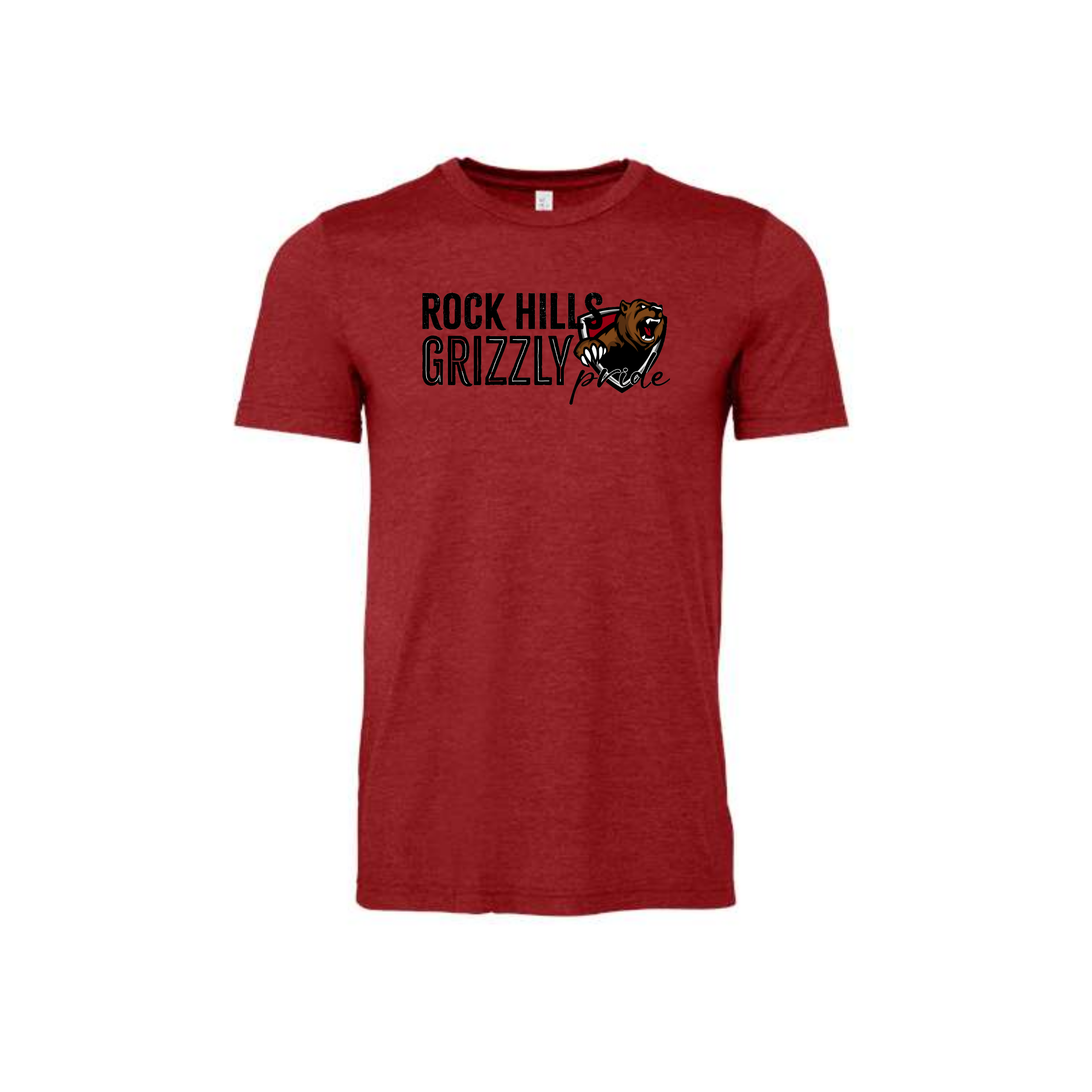 Grizzly Pride Crest, Heather canvas Red